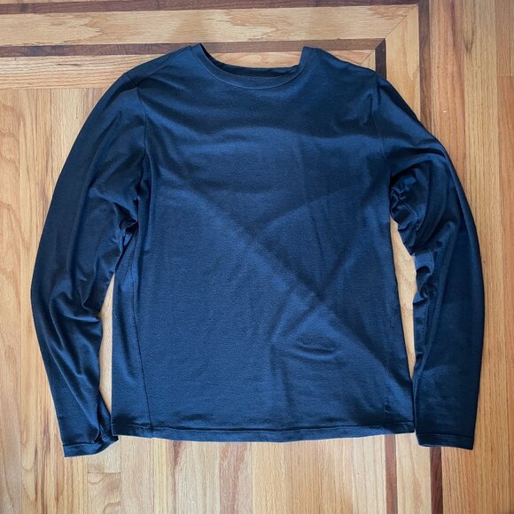 Ministry of Supply Men's Composite Merino Long Sleeve Tee, Black, Size Medium - Picture 1 of 5